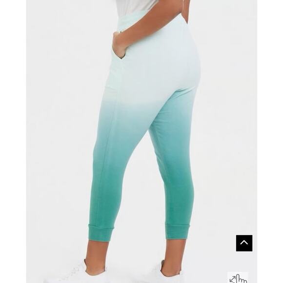NWT Torrid Mint Green Ombre French Terry Stretch Jogger Pant Plus Size: 4X (26) - Picture 2 of 3